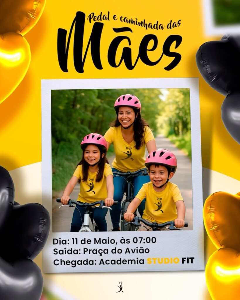 Pedal e Caminhada das Mães promete manhã especial com esporte, carinho e surpresas em Canarana