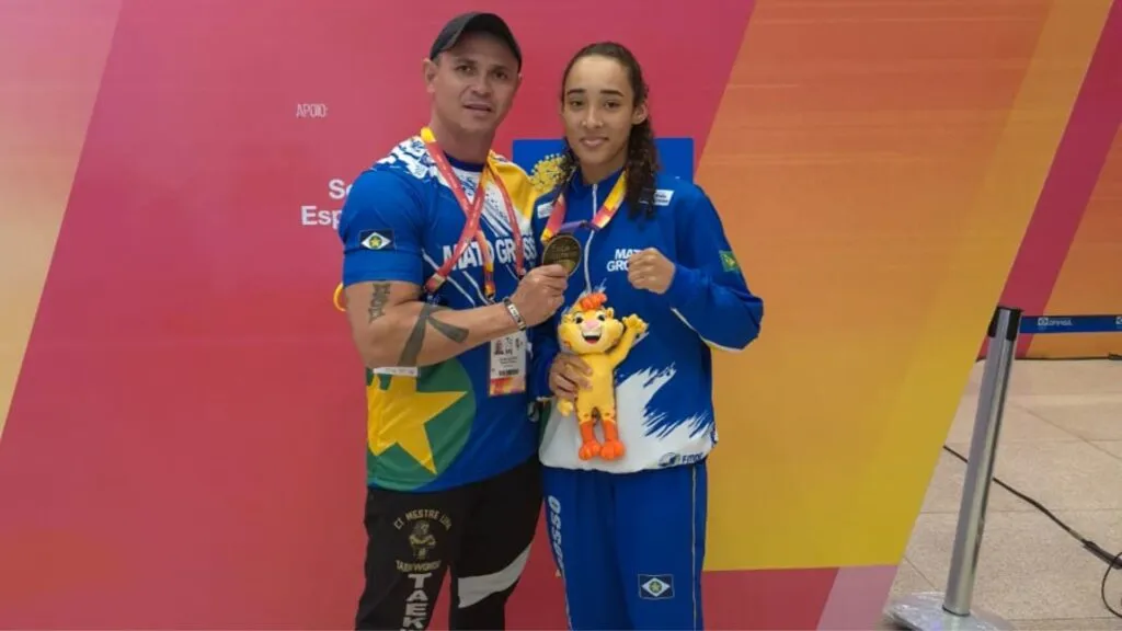 Atleta do Taekwondo de Água Boa leva Mato Grosso pro topo do pódio em Jogos da Juventude 2025