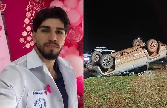 Estudante de Medicina fica gravemente ferido após capotamento na MT-100
