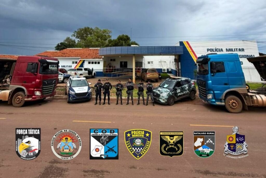 Suspeitos de roubo de caminhões em Goiás são presos na BR-158, em Água Boa